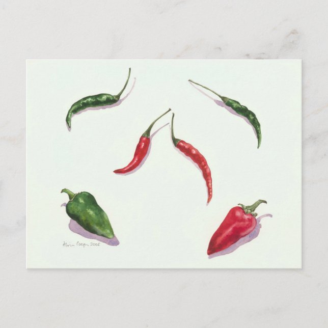 Chillies och Peppers 2005 Vykort (Framsida)
