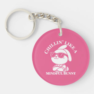 Chillin’ as a mindful Bunny - Rosa Keychain