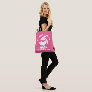 Chillin’ as a mindful Bunny - Rosa Påsk Bag Tygkasse