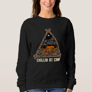 Chillin at Camp Summer Camping Tropical Camper Hik T Shirt