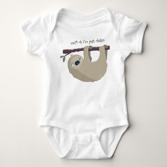 Chillin för Sloth "precis" begynna ranka Tee Shirt (Framsida)