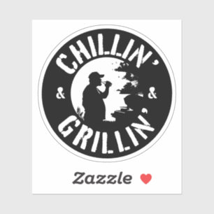 Chillin’ & Grillin’ White Frimärke Klistermärken