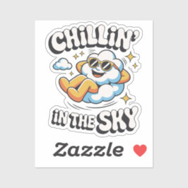 Chillin i Himmel Cute Cloud Design for Roligt Summ Klistermärken