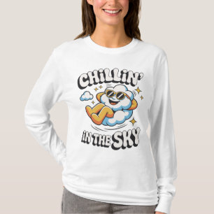Chillin i Himmel Retro Cloud Design för sommaren T Shirt