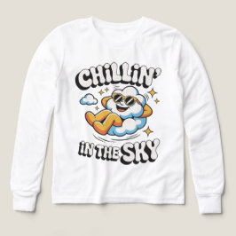 Chillin i Himmel Retro Cloud Design för sommaren T Shirt
