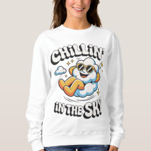 Chillin i Himmel Retro Cloud Design för sommaren T Shirt