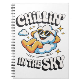 Chillin i Himmel - Roligt Cloud Design Spiral Anteckningsbok