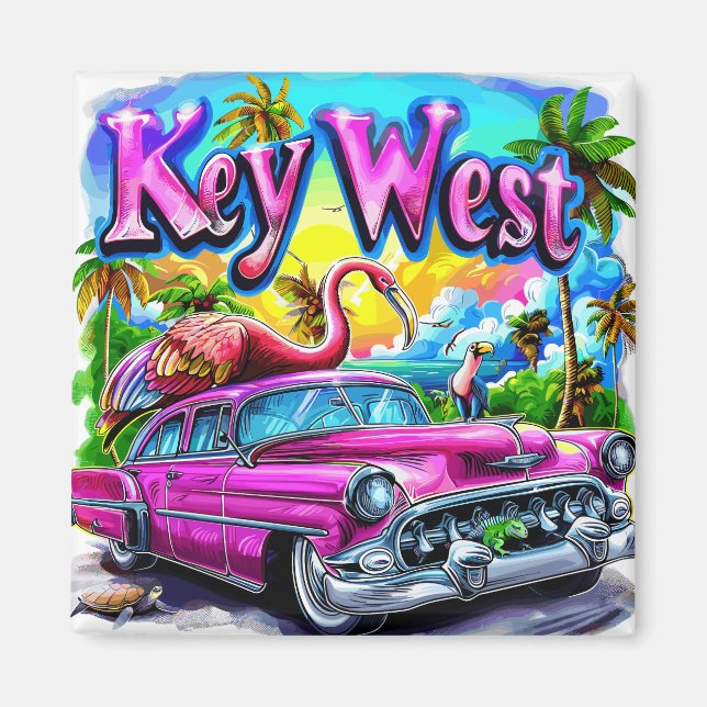Chillin' i Nyckel Väster, Florida Magnet (Framsidan)