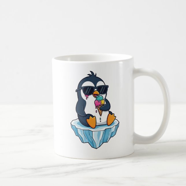 Chillin’ Like a Villain – Cool Penguin Ice Cream Kaffemugg (Höger)