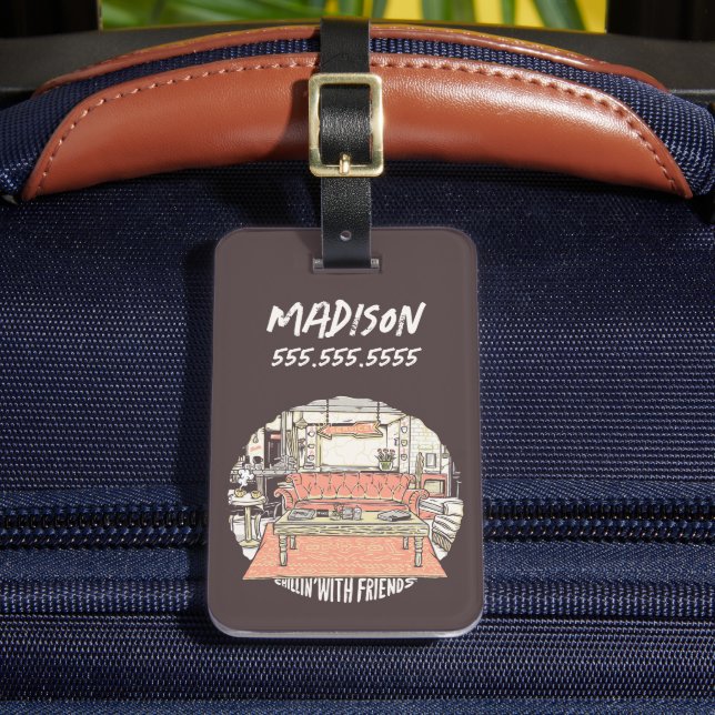 Chillin med FRIENDS™ Tecknad Bagagebricka (Framsida Insitu 2)