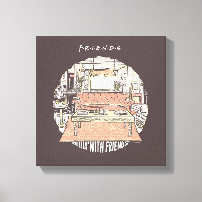 Chillin med FRIENDS™ Tecknad Canvastryck (Framsida)