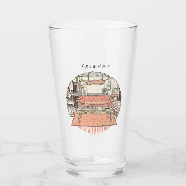 Chillin med FRIENDS™ Tecknad Glaskopp (Framsida)