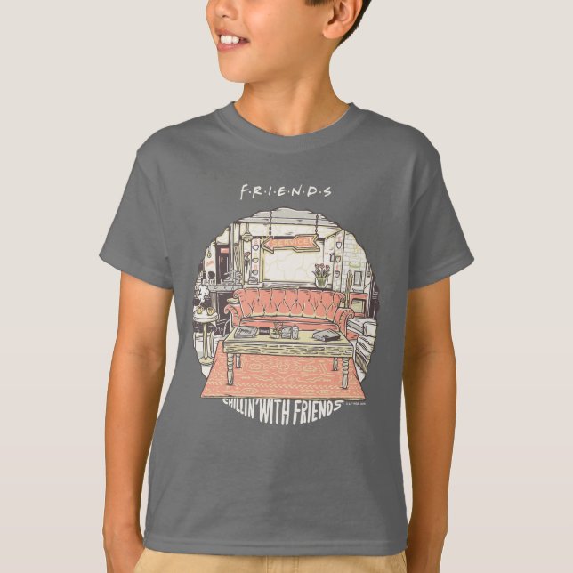 Chillin med FRIENDS™ Tecknad T Shirt (Framsida)