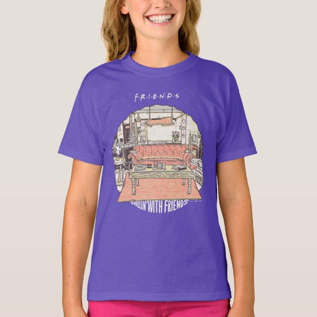 Chillin med FRIENDS™ Tecknad T Shirt (Framsida)