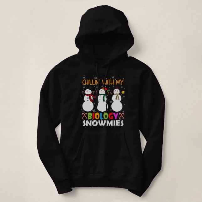 Chillin med min biologi snömier Julafton biolog T Shirt (Design framsida)