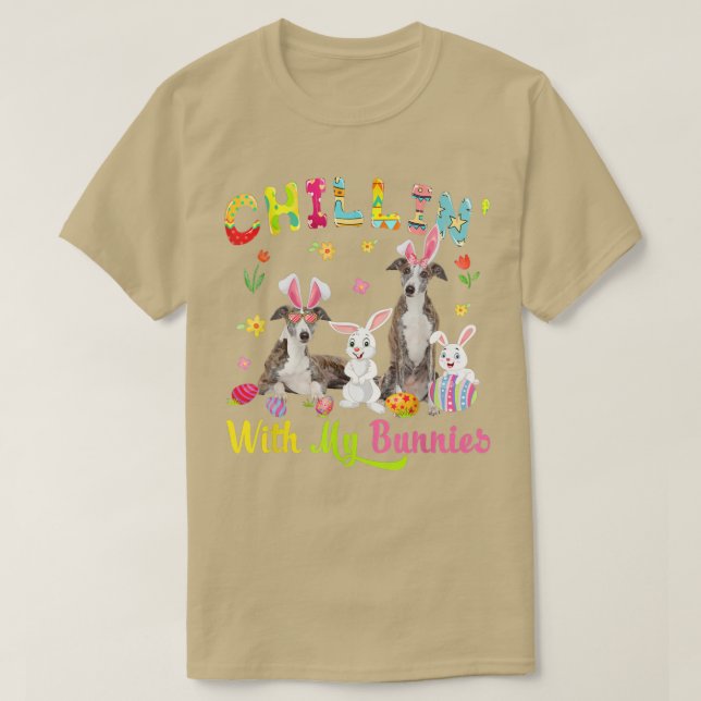 Chillin med min Bunnies Cute Bunny-tejp Hundar B T Shirt (Design framsida)