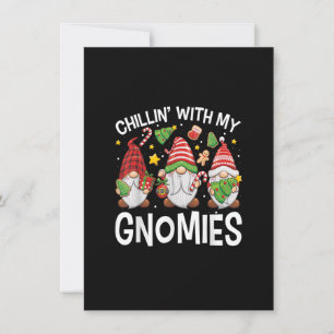 Chillin med min Gnomies Cute Three Gnomes Christma Inbjudningar