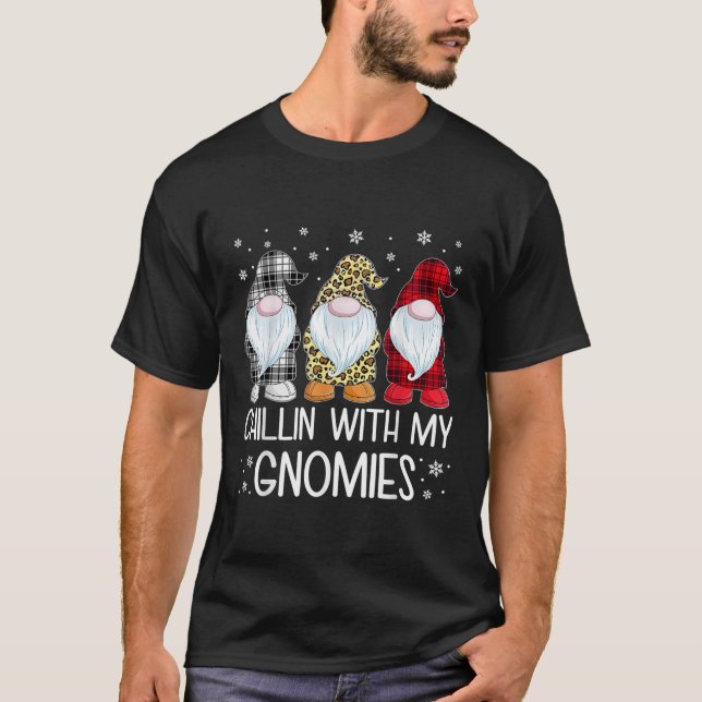 Chillin med min Gnomies Funny Kids Familjegnomes T Shirt (Framsida)