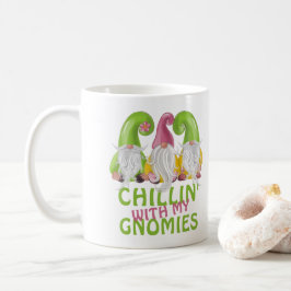 Chillin med min Gnomies Gnome Humor Kaffemugg