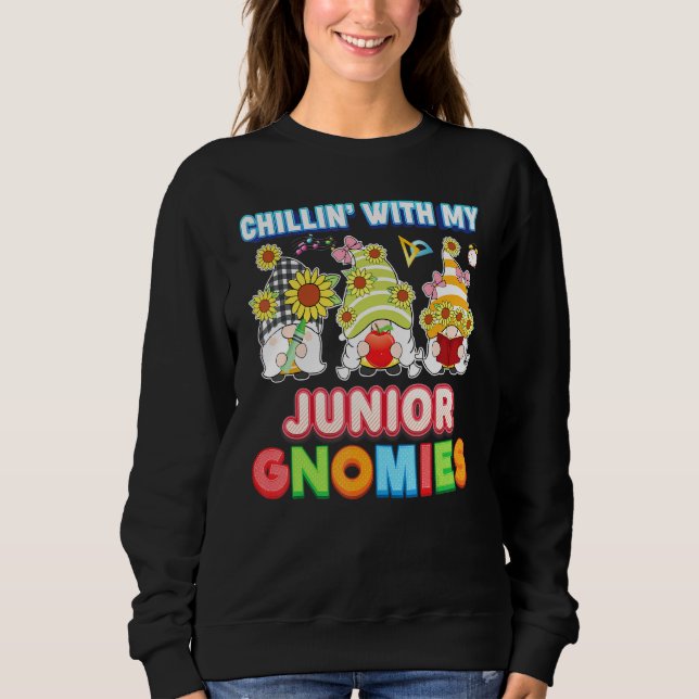Chillin med min Junior Gnomies Teacher Kid Student T Shirt (Framsida)