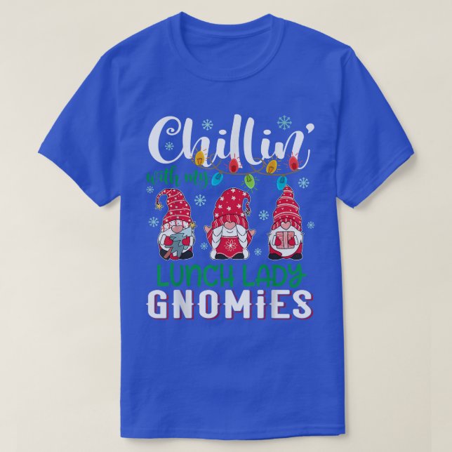 Chillin med min lunch Dam Gnomies Julafton Light C T Shirt (Design framsida)