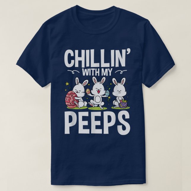 Chillin med min Påskhare Rabbit Teacher  T Shirt (Design framsida)