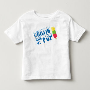 Chillin med min pop Kids T-Shirt