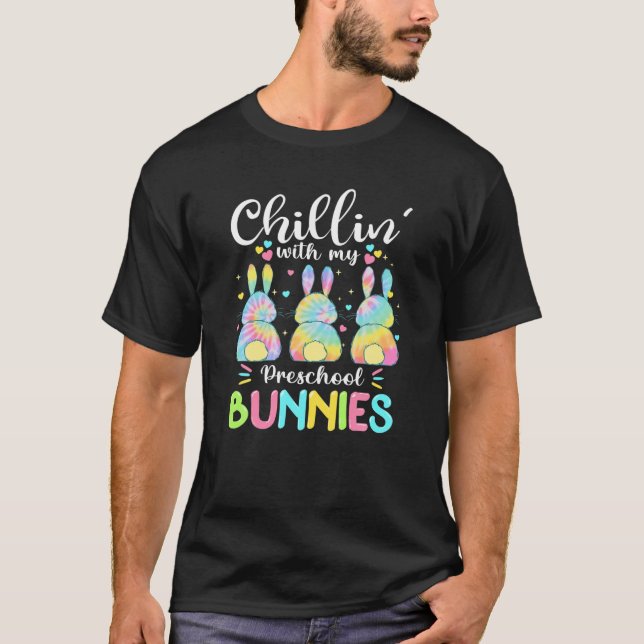 Chillin med min Preschool Bunny Rabbit Påsk Teac T Shirt (Framsida)