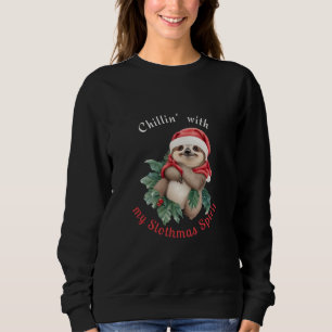 Chillin med min Slothmas Spirit Cute Sloth T Shirt