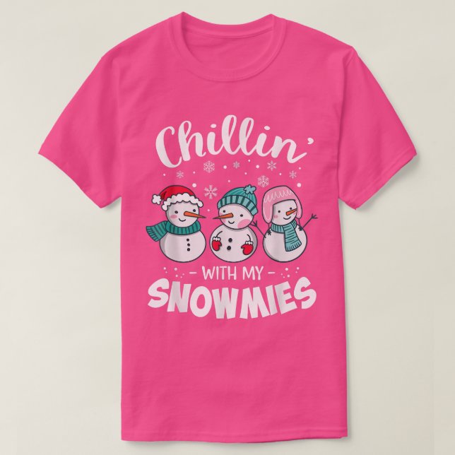 Chillin med min smuts Kvinnor jul Snögubbe T Shirt (Design framsida)