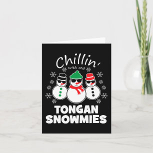 Chillin med min tongan Snowmies Roligt jul Kort