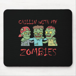 Chillin med min Zombies Roligt Halloween Musmatta