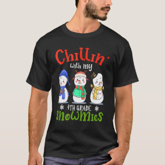 Chillin' Med Mina 4:e Klassens Tomtar Lärare Jul T Shirt
