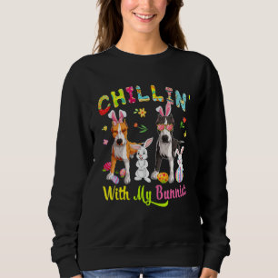 Chillin med mina Bunnies Cute Bunny Pit Bull Dogs T Shirt