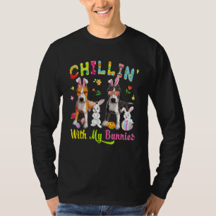 Chillin med mina Bunnies Cute Bunny Pit Bull Dogs T Shirt