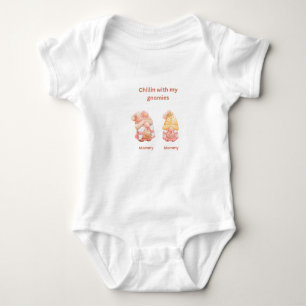 Chillin med mina gnomier, baby-kroppsdräkt t shirt