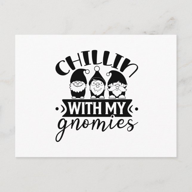 Chillin med mina gnomier vykort (Framsida)