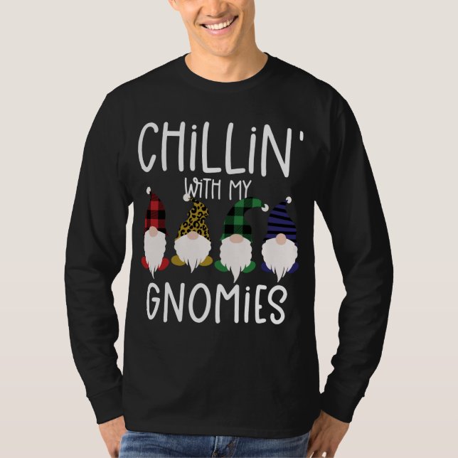 Chillin med mina Gnomies play Leopard Gnomes T Shirt (Framsida)