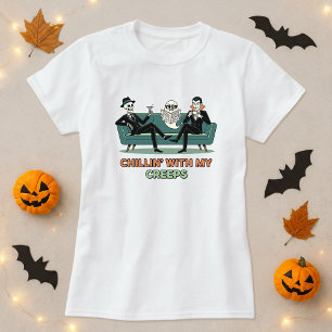 Chillin med mina krämer, Cute Friends Halloween T Shirt