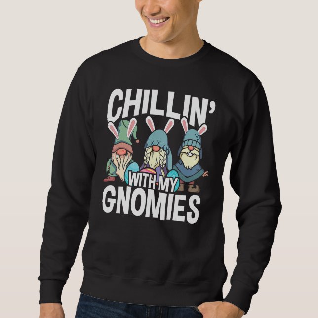 Chillin med mina nomier på Påsk-dagen, Gnomes med  Lång Ärmad Tröja (Framsida)
