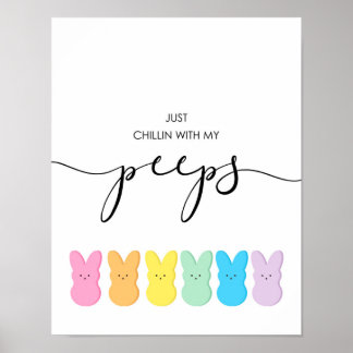 Chillin med mina pepar Pastel Påsk Art Poster