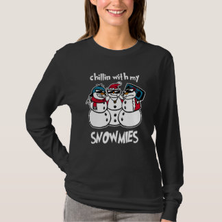 Chillin med mina snökompisar julfestidé Xmas T Shirt