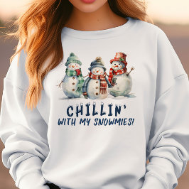 Chillin' Med Mina Snömän T Shirt
