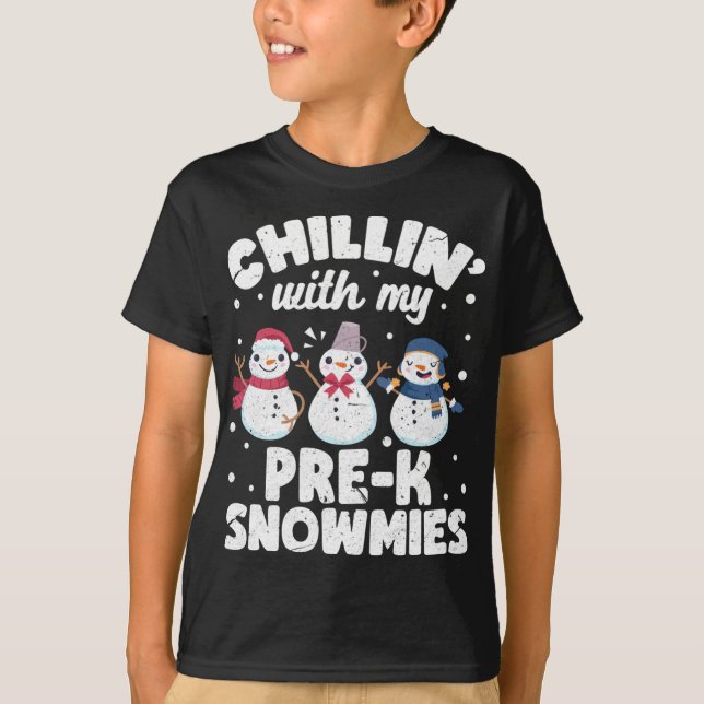 Chillin med mina snömier Cute Snögubbe Ugly Christ T Shirt (Framsida)