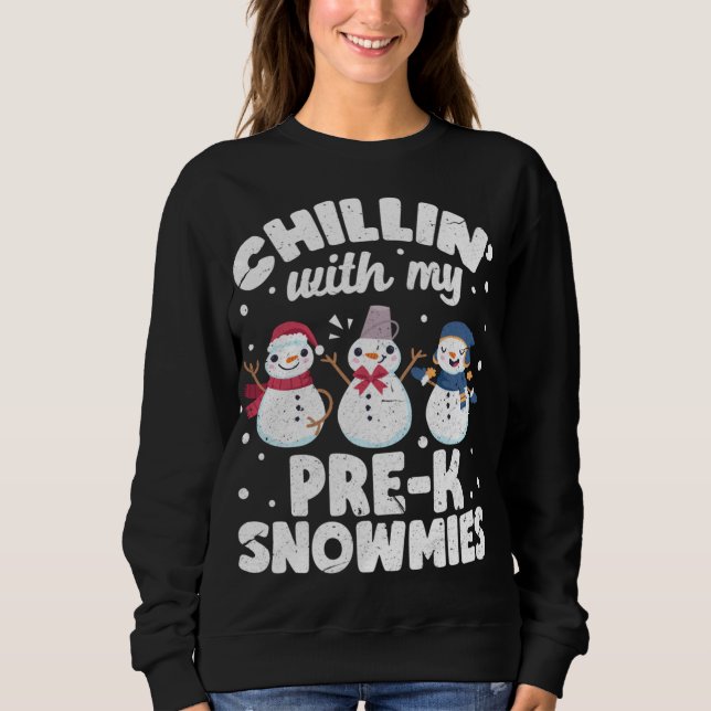 Chillin med mina snömier Cute Snögubbe Ugly Christ T Shirt (Framsida)