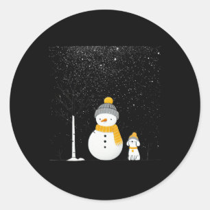 Chillin med mina snömier jul Frosty Snögubbe Runt Klistermärke