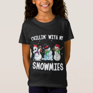 Chillin med Mina snömier Jul Julafton Snögubbe F T Shirt