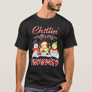Chillin med mina snömier Santa Snögubbe Scarf Ligh T Shirt