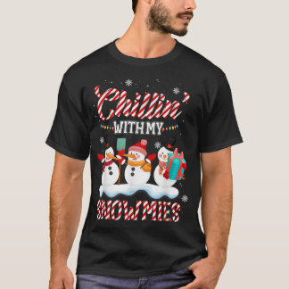 Chillin med mina snömier Santa Snögubbe Scarf Ligh T Shirt