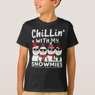 Chillin med mina snutar, fina Snögubbe-julen T Shirt